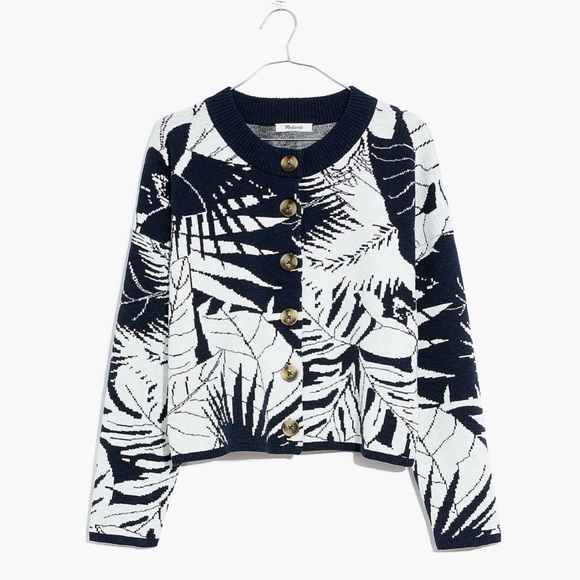 Madewell Broadway Cardigan Sweater in Tropical Vacation - Picture 2 of 10